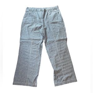 Sundance wide leg linen striped pants size 16